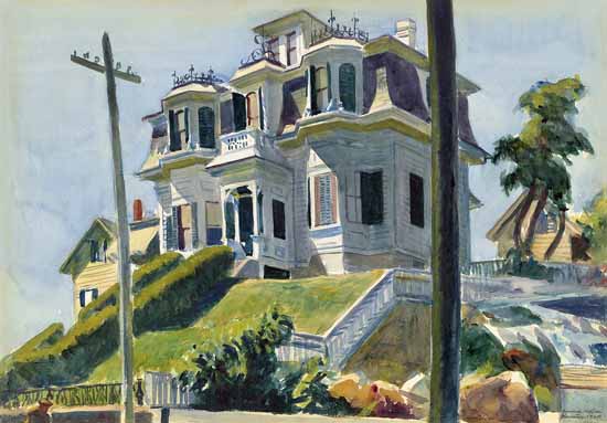 Edward Hopper Haskells House 1924 | Edward Hopper Paintings, Aquarelles, Illustrations, Ads 1900-1966