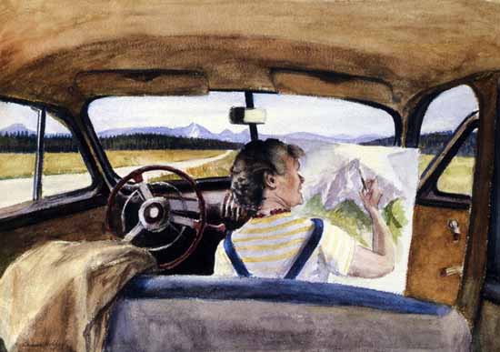 Edward Hopper Jo in Wyoming 1946 | Edward Hopper Paintings, Aquarelles, Illustrations, Ads 1900-1966