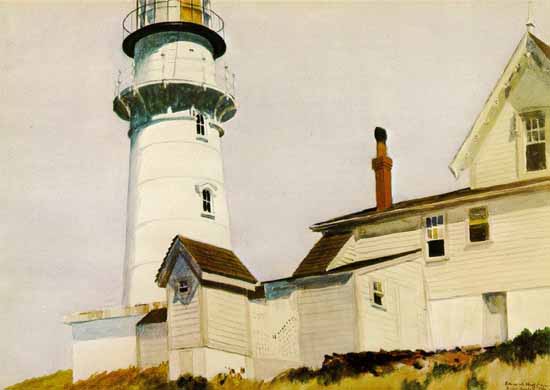 Edward Hopper Light at Two Lights 1927 | Edward Hopper Paintings, Aquarelles, Illustrations, Ads 1900-1966