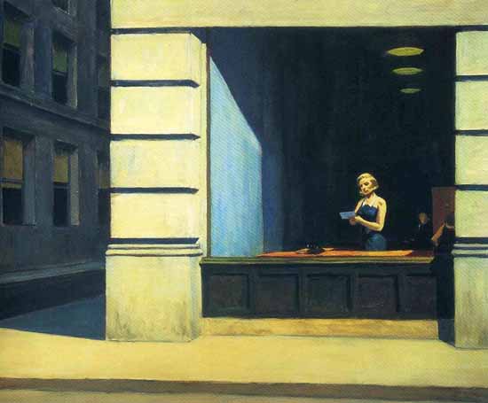 Edward Hopper New York Office 1962 | Edward Hopper Paintings, Aquarelles, Illustrations, Ads 1900-1966