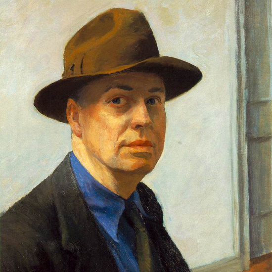 Edward Hopper Self-Portrait 1925-30 crop | Edward Hopper Paintings, Aquarelles, Illustrations, Ads 1900-1966