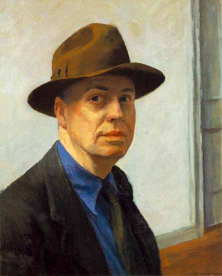 Edward Hopper Self-Portrait 1925-30 | Edward Hopper Paintings, Aquarelles, Illustrations, Ads 1900-1966