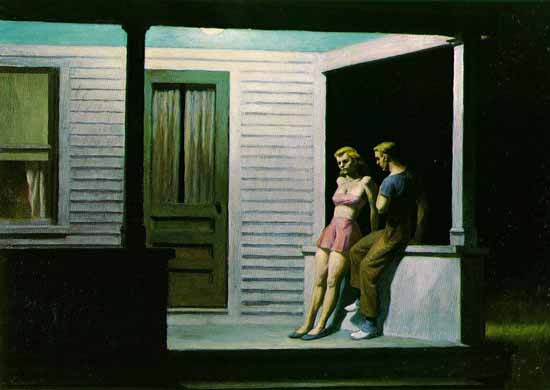 Edward Hopper Summer Evening 1947 | Edward Hopper Paintings, Aquarelles, Illustrations, Ads 1900-1966