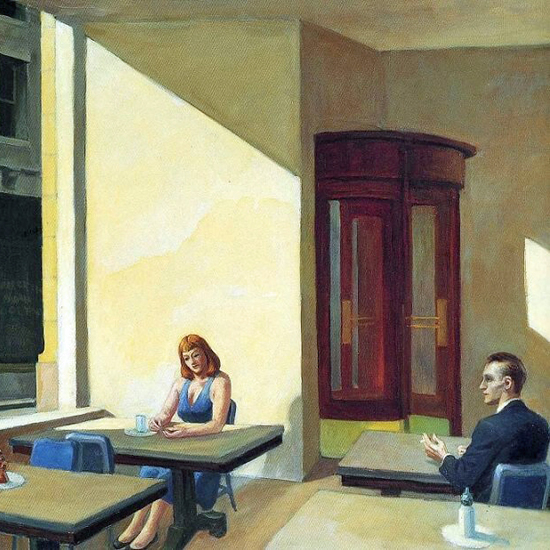 Edward Hopper Sunlight In A Cafeteria 1958 Crop A Mad Men Art