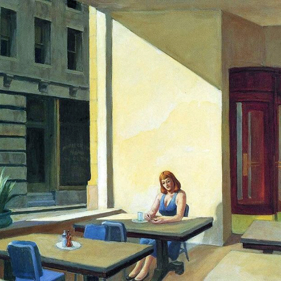 Edward Hopper Sunlight in a Cafeteria 1958 crop B | Mad Men Art | Vintage  Ad Art Collection