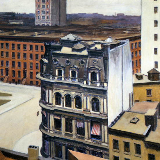 Edward Hopper The City 1927 crop | Edward Hopper Paintings, Aquarelles, Illustrations, Ads 1900-1966