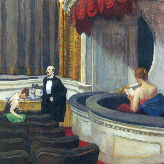 Edward Hopper Two on the Aisle 1927 crop | Edward Hopper Paintings, Aquarelles, Illustrations, Ads 1900-1966