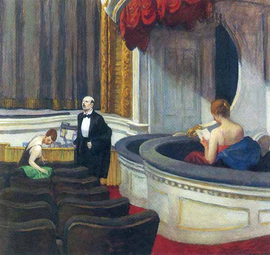 Edward Hopper Two on the Aisle 1927 | Edward Hopper Paintings, Aquarelles, Illustrations, Ads 1900-1966