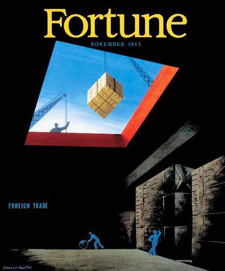 Edward McKnight Kauffer Fortune Magazine November 1945 Copyright | Fortune Magazine Graphic Art Covers 1930-1959