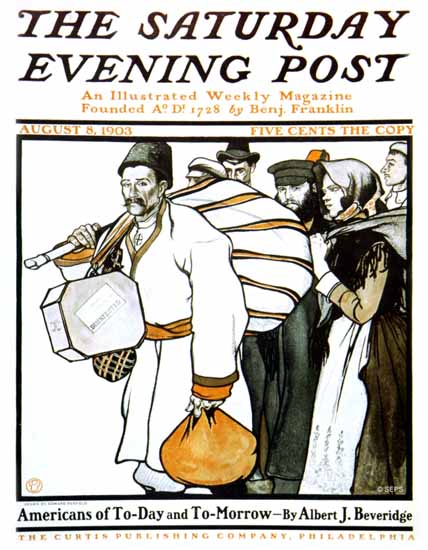 Edward Penfield Saturday Evening Post Cover 1903_08_08 | The Saturday Evening Post Graphic Art Covers 1892-1930