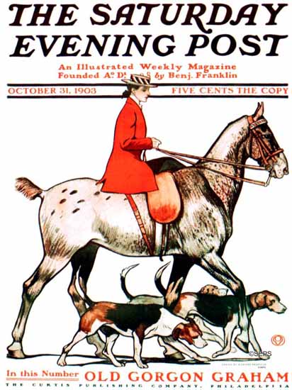 Edward Penfield Saturday Evening Post Cover Art 1903_10_31 | The Saturday Evening Post Graphic Art Covers 1892-1930