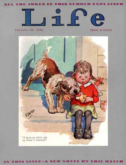 Edwina Life Humor Magazine 1930-01-10 Copyright | Life Magazine Graphic Art Covers 1891-1936