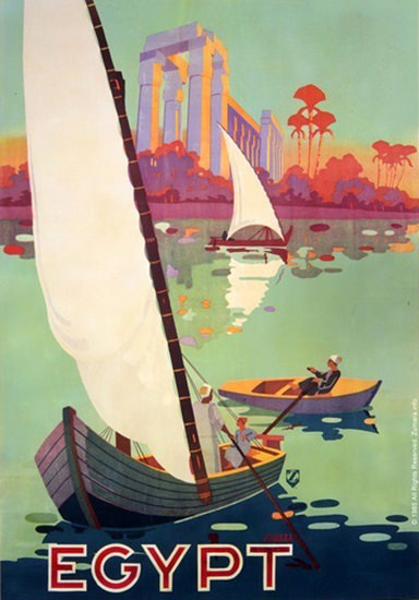 Egypt Boats On The Nile | Vintage Travel Posters 1891-1970