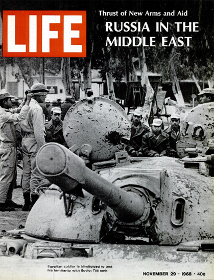 Egyptian Soldiers Soviet T55 Tank 29 Nov 1968 Copyright Life Magazine | Life Magazine BW Photo Covers 1936-1970