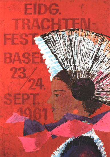 Eidgenoessisches Trachtenfest Basel 1961 | Vintage Ad and Cover Art 1891-1970