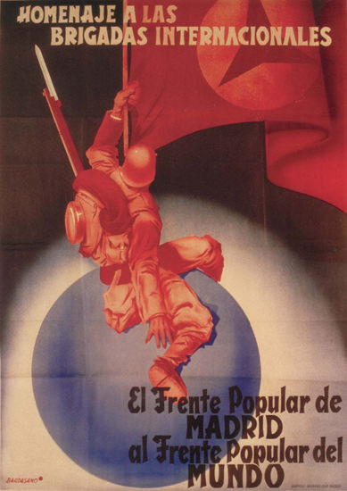 El Frente Popular De Madrid Spain Espana | Vintage War Propaganda Posters 1891-1970