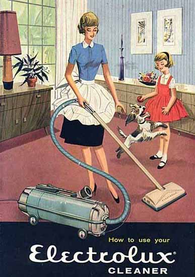 Electrolux Vacuum Cleaner Model G Ad 1960 | Vintage Ad and Cover Art 1891-1970