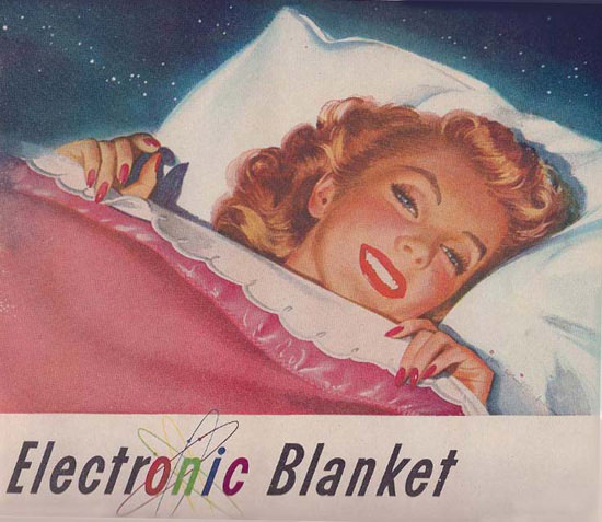 Electronic Blanket Bed Girl | Sex Appeal Vintage Ads and Covers 1891-1970