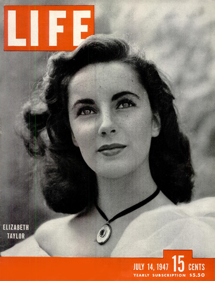 Elizabeth Taylor 14 Jul 1947 Copyright Life Magazine | Life Magazine BW Photo Covers 1936-1970