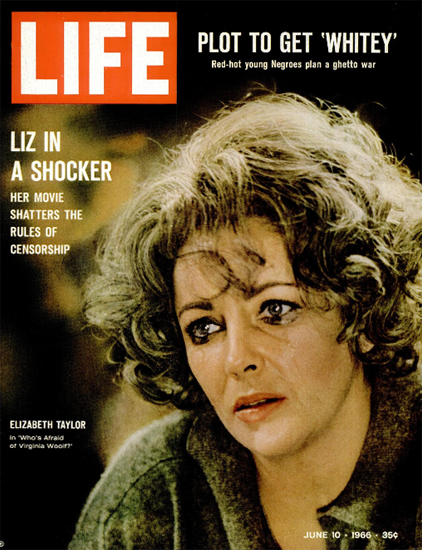 Elizabeth Taylor as Virginia Woolf 10 Jun 1966 Copyright Life Magazine | Life Magazine Color Photo Covers 1937-1970