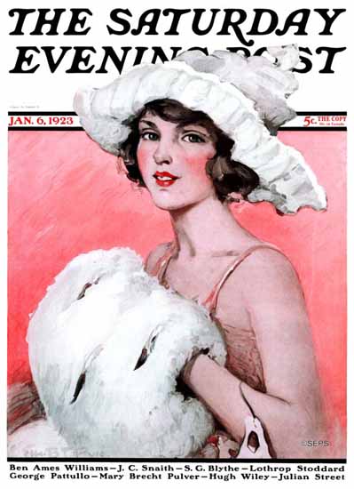 Ellen Pyle Artist Saturday Evening Post 1923_01_06 | The Saturday Evening Post Graphic Art Covers 1892-1930