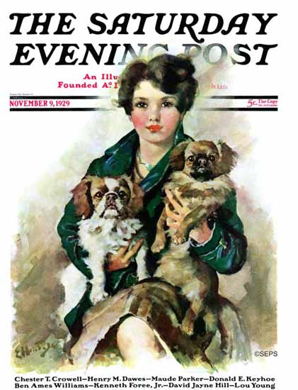 Ellen Pyle Cover Artist Saturday Evening Post 1929_11_09 | The Saturday Evening Post Graphic Art Covers 1892-1930