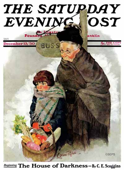 Ellen Pyle Cover Artist Saturday Evening Post 1930_12_13 | The Saturday Evening Post Graphic Art Covers 1892-1930