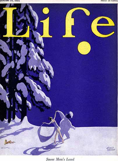 Ellison Hoover Life Humor Magazine 1924-01-24 Copyright | Life Magazine Graphic Art Covers 1891-1936