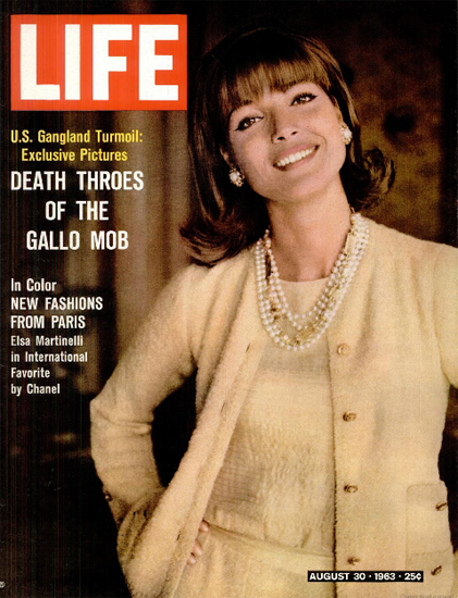 Elsa Martinelli Fashions from Paris 30 Aug 1963 Copyright Life Magazine | Life Magazine Color Photo Covers 1937-1970