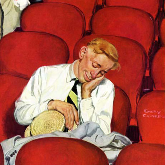 Emery Clarke Saturday Evening Post Sleep 1940_07_27 Copyright crop | Best of Vintage Cover Art 1900-1970