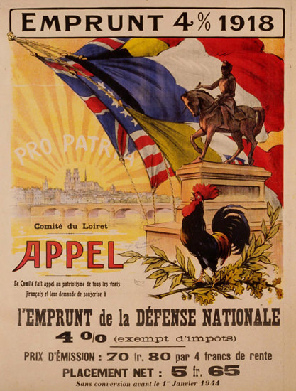 Emprunt 1918 Appel L Emprunt De La Defense | Vintage War Propaganda Posters 1891-1970