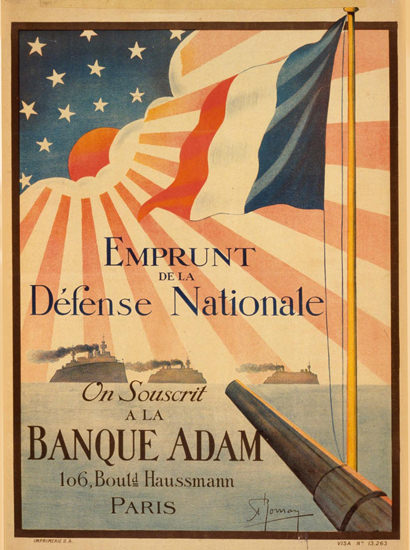 Emprunt De La Defense Nationale Souscrit | Vintage War Propaganda Posters 1891-1970