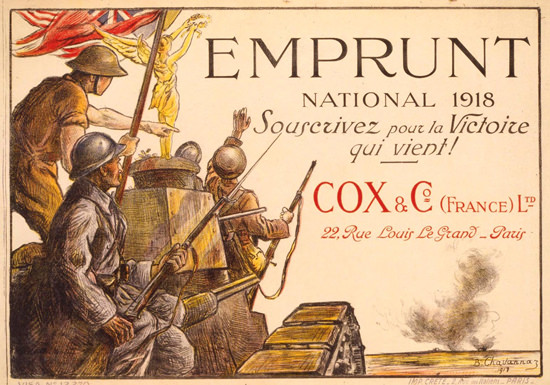 Emprunt National 1918 La Victoire Qui Vient Cox | Vintage War Propaganda Posters 1891-1970