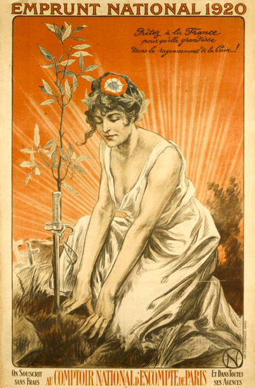 Emprunt National 1920 France | Vintage War Propaganda Posters 1891-1970