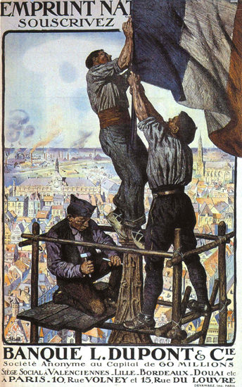 Emprunt Nationale Banque L Dupont France Paris | Vintage War Propaganda Posters 1891-1970