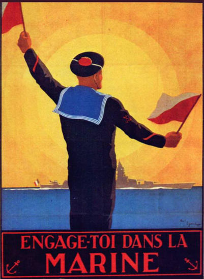 Engage Toi Dans La Marine 1941 | Vintage War Propaganda Posters 1891-1970