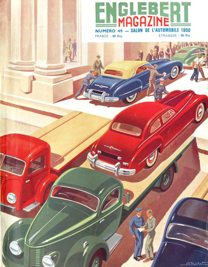 Englebert Magazine 1950 Salon De L Automobile | Vintage Ad and Cover Art 1891-1970