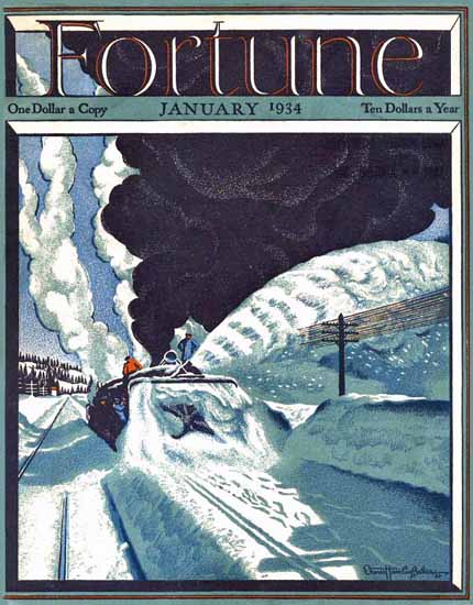 Ernest Hamlin Baker Fortune Magazine January 1934 Copyright | Fortune Magazine Graphic Art Covers 1930-1959