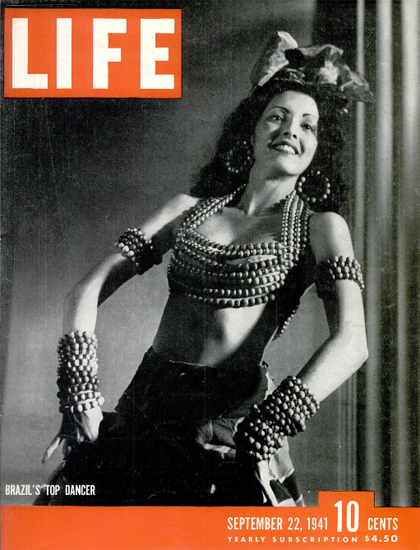 Eros Volusia Brazils Top Dancer 22 Sep 1941 Copyright Life Magazine | Life Magazine BW Photo Covers 1936-1970