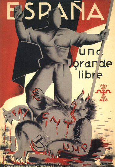 Espane Una Grande Libre Spain Espana | Vintage War Propaganda Posters 1891-1970