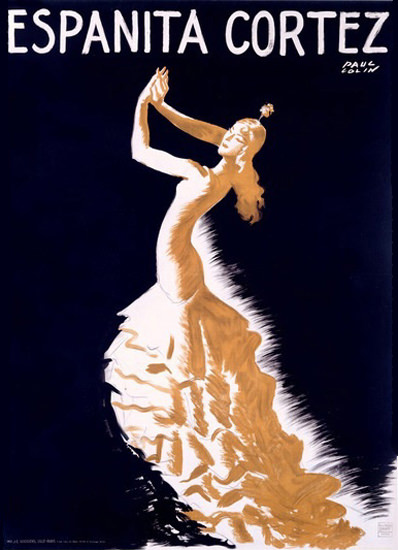 Espanita Cortez Flamenco Dancer Paul Colin | Sex Appeal Vintage Ads and Covers 1891-1970