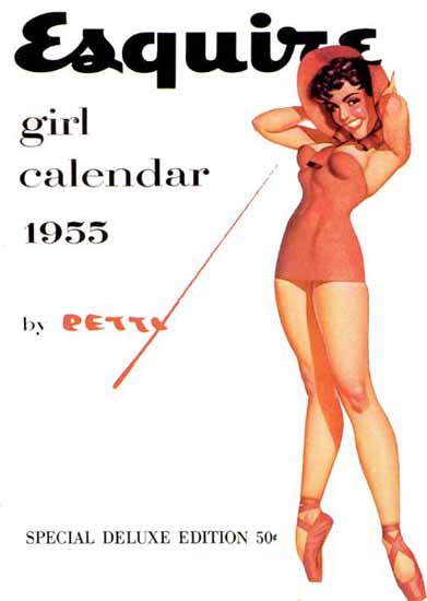 Esquire Girl Calendar 1955 Pin-Up Girl George Petty Sex Appeal | Sex Appeal Vintage Ads and Covers 1891-1970