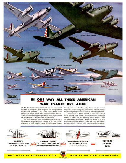 Ethyl Corporation Air Fleet | Vintage War Propaganda Posters 1891-1970