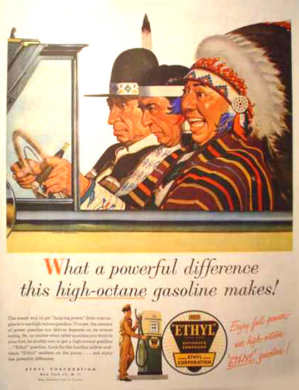 Ethyl Gasoline The Chief Is Driving 1954 | Vintage Ad and Cover Art 1891-1970