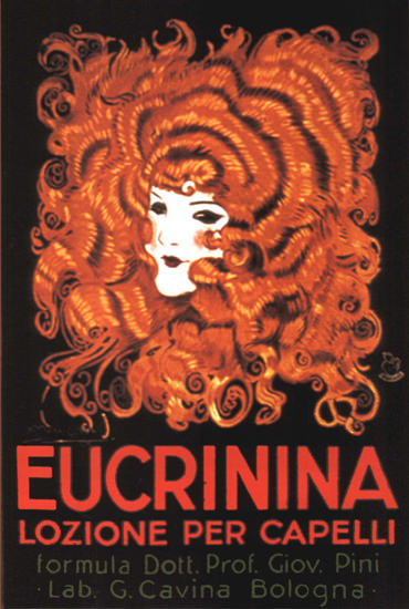 Eucrinina Lozione Per Capelli Italia Hair Creme | Sex Appeal Vintage Ads and Covers 1891-1970