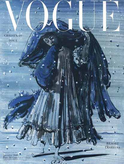 Eugene Berman Vogue Cover 1948-12-01 Copyright | Vogue Magazine Graphic Art Covers 1902-1958