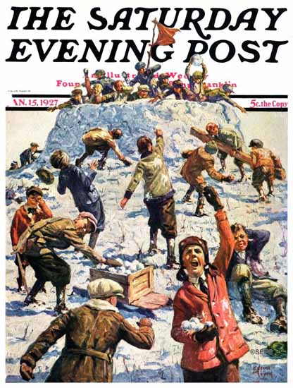 Eugene Iverd Cover Artist Saturday Evening Post 1927_01_15 | The Saturday Evening Post Graphic Art Covers 1892-1930