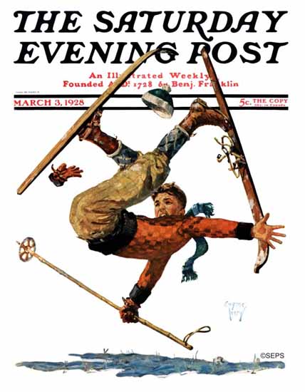 Eugene Iverd Cover Artist Saturday Evening Post 1928_03_03 | The Saturday Evening Post Graphic Art Covers 1892-1930