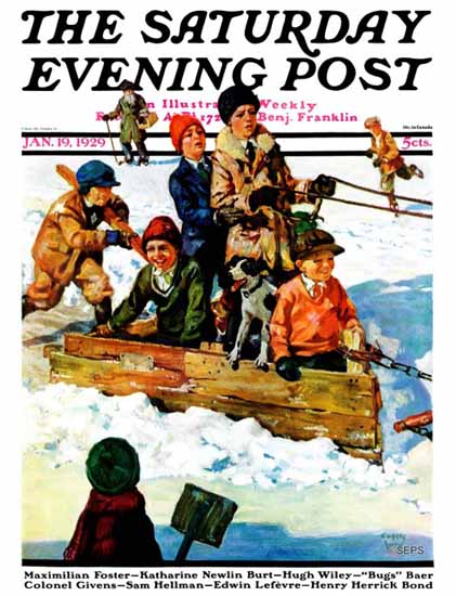 Eugene Iverd Cover Artist Saturday Evening Post 1929_01_19 | The Saturday Evening Post Graphic Art Covers 1892-1930