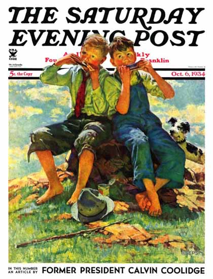 Eugene Iverd Cover Artist Saturday Evening Post 1934_10_06 | The Saturday Evening Post Graphic Art Covers 1931-1969